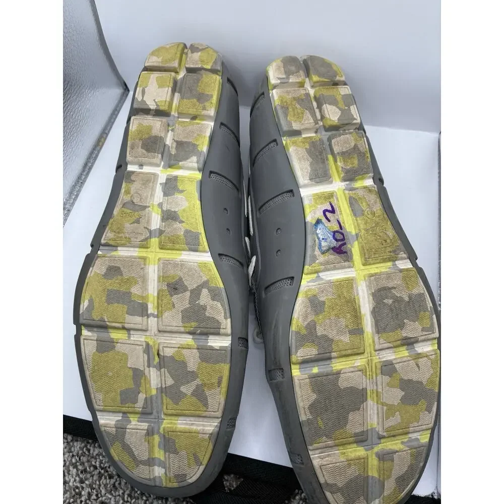 SWIMS Mens 11 Gray Breeze Lace Loafers Mesh Rubber Water Boat Shoes Preppy